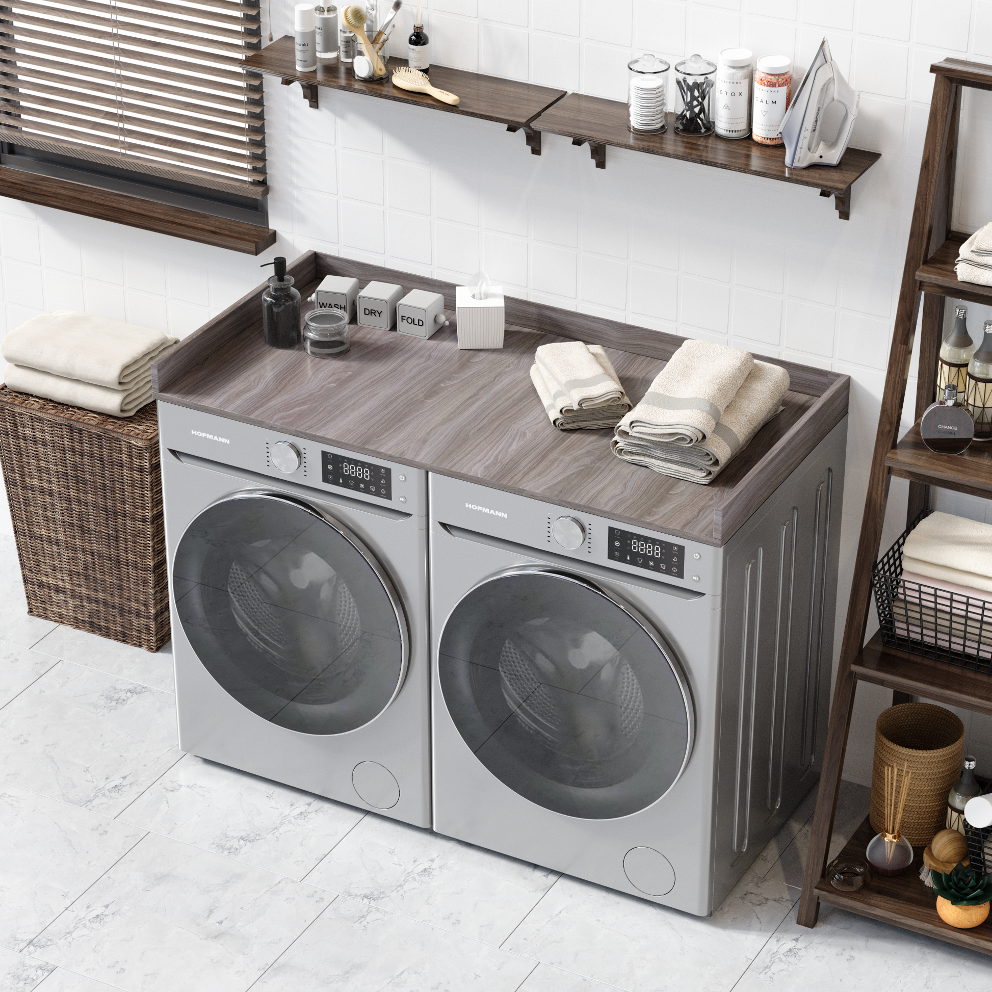 Laundry topper folding space washer dryer countertop made in usa laundry organizers and storage