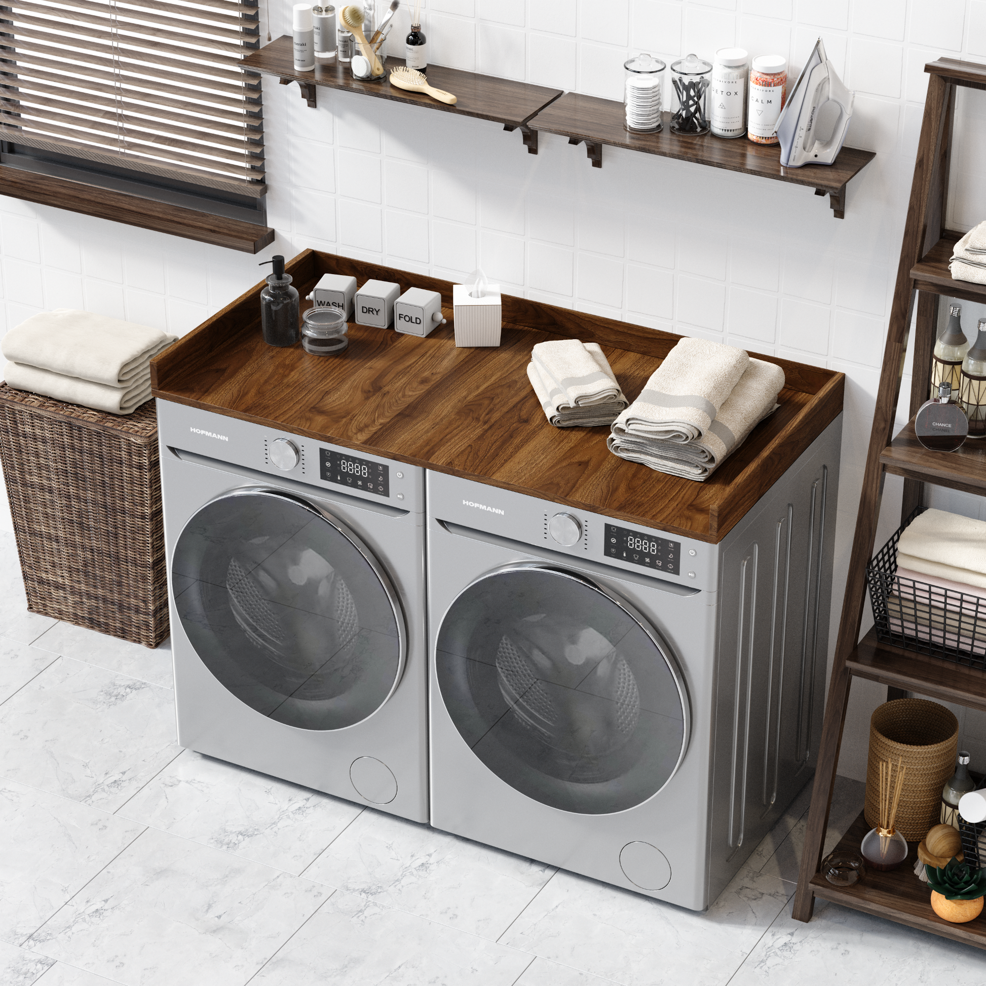 Washer Dryer Countertop - Heavy Duty Laundry Countertop Over Washer and Dryer, Laundry Room Countertop Organization Solution