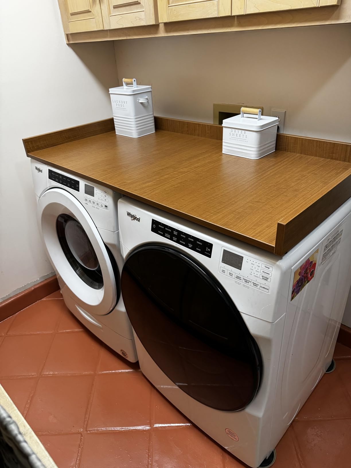 Cafe Latte Laundry Countertop Over Washer and Dryer, Counter for Washer and Dryer Top