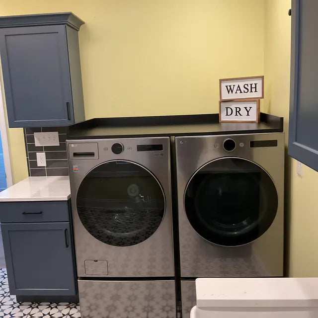 Laundry room countertop - laundry shelf for over washer or dryer