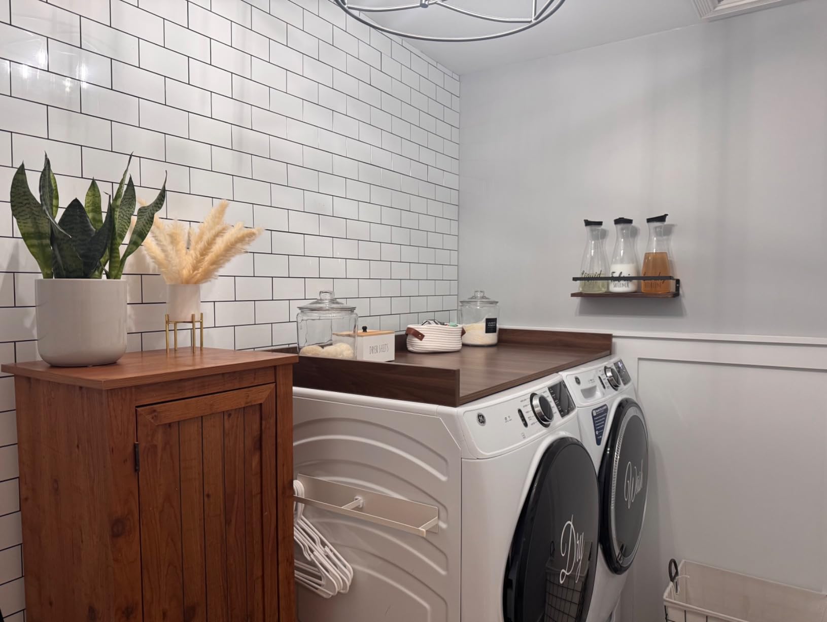 washer and dryer topper - wood countertop washing machine