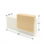Overture Reception Desk with Lockable Pedestal dimensions