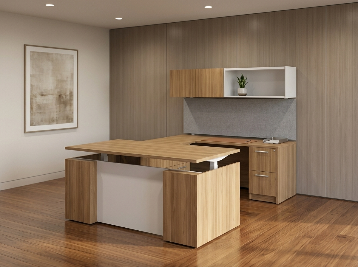 Ascend U-Shape Height-Adjustable Executive Workstation lifestyle