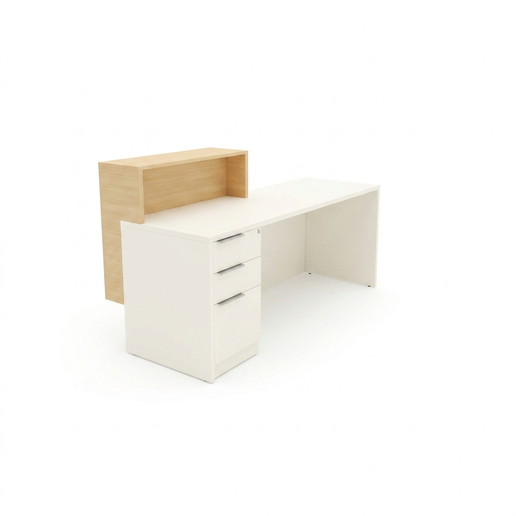 Overture Reception Desk with Lockable Pedestal hover