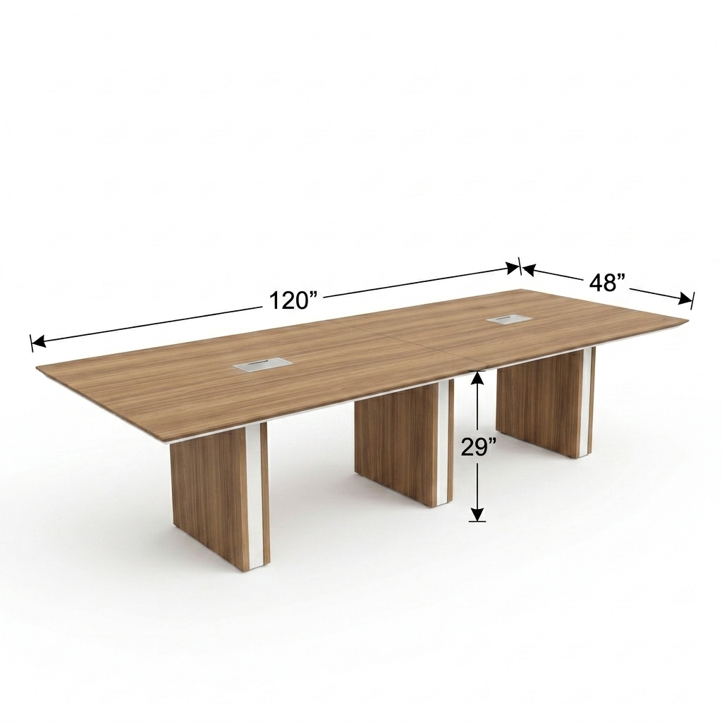 Tenure 10 ft Conference Table with Panel Base dimensions
