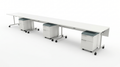 3 person office workstation