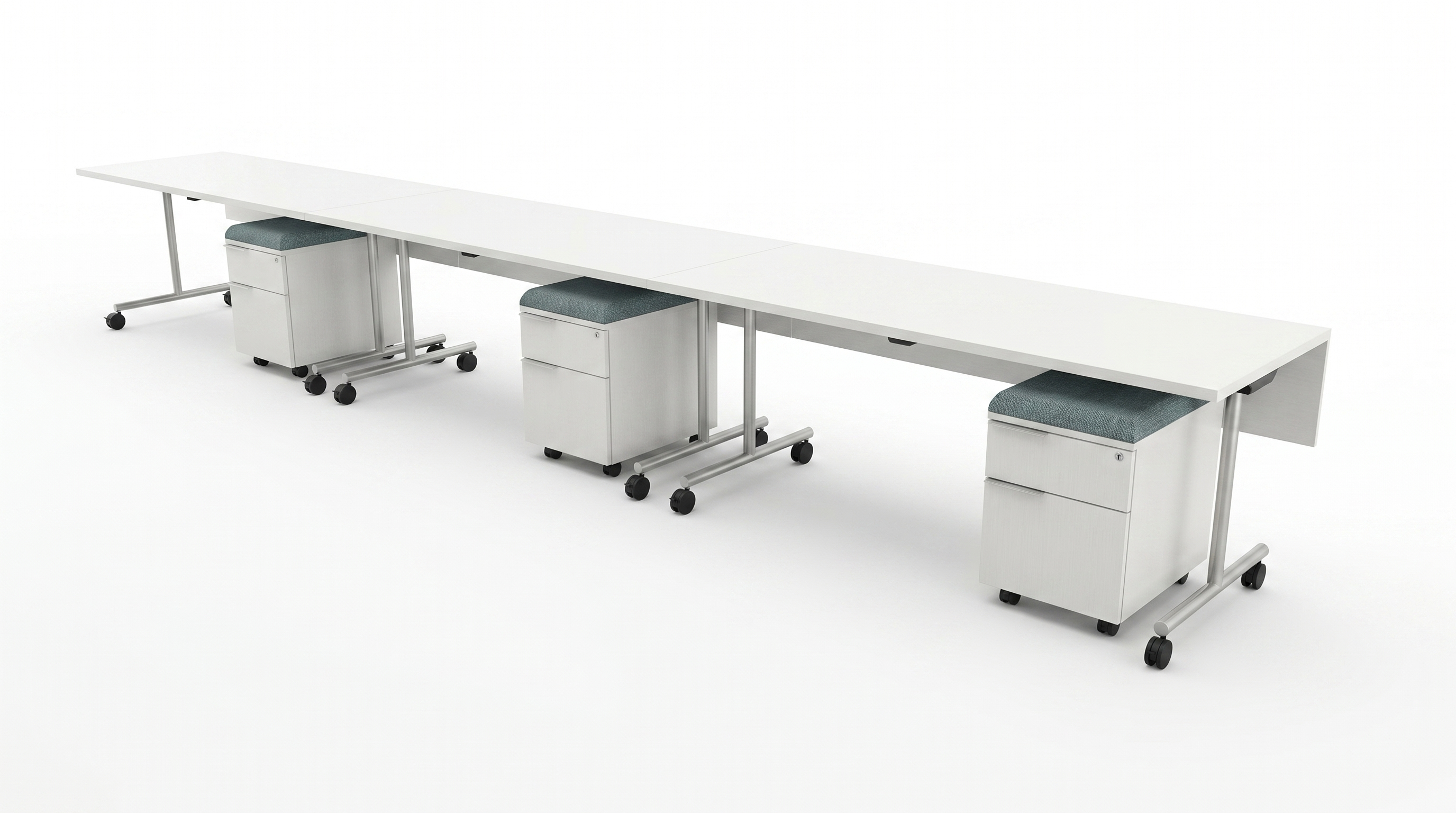 3 person office workstation