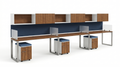 3 person workstation with storage