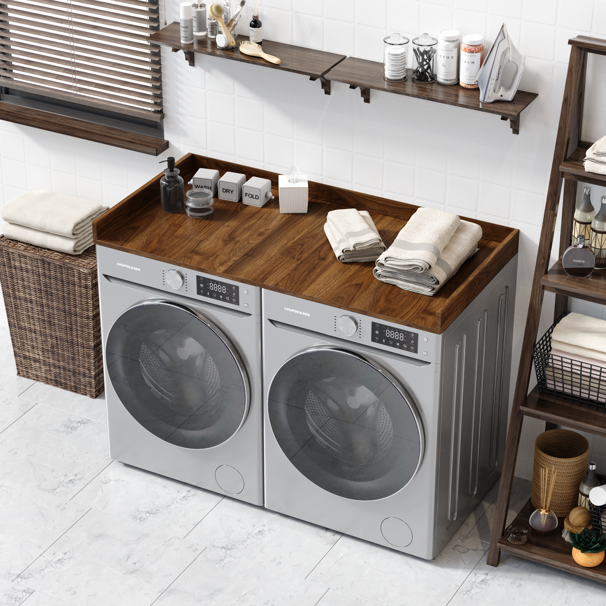 Washer Dryer Countertop - Heavy Duty Laundry Countertop Over Washer and Dryer, Laundry Room Countertop Organization Solution