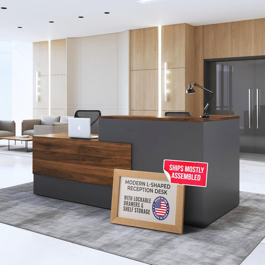 L-Shaped Reception Desk - view 1