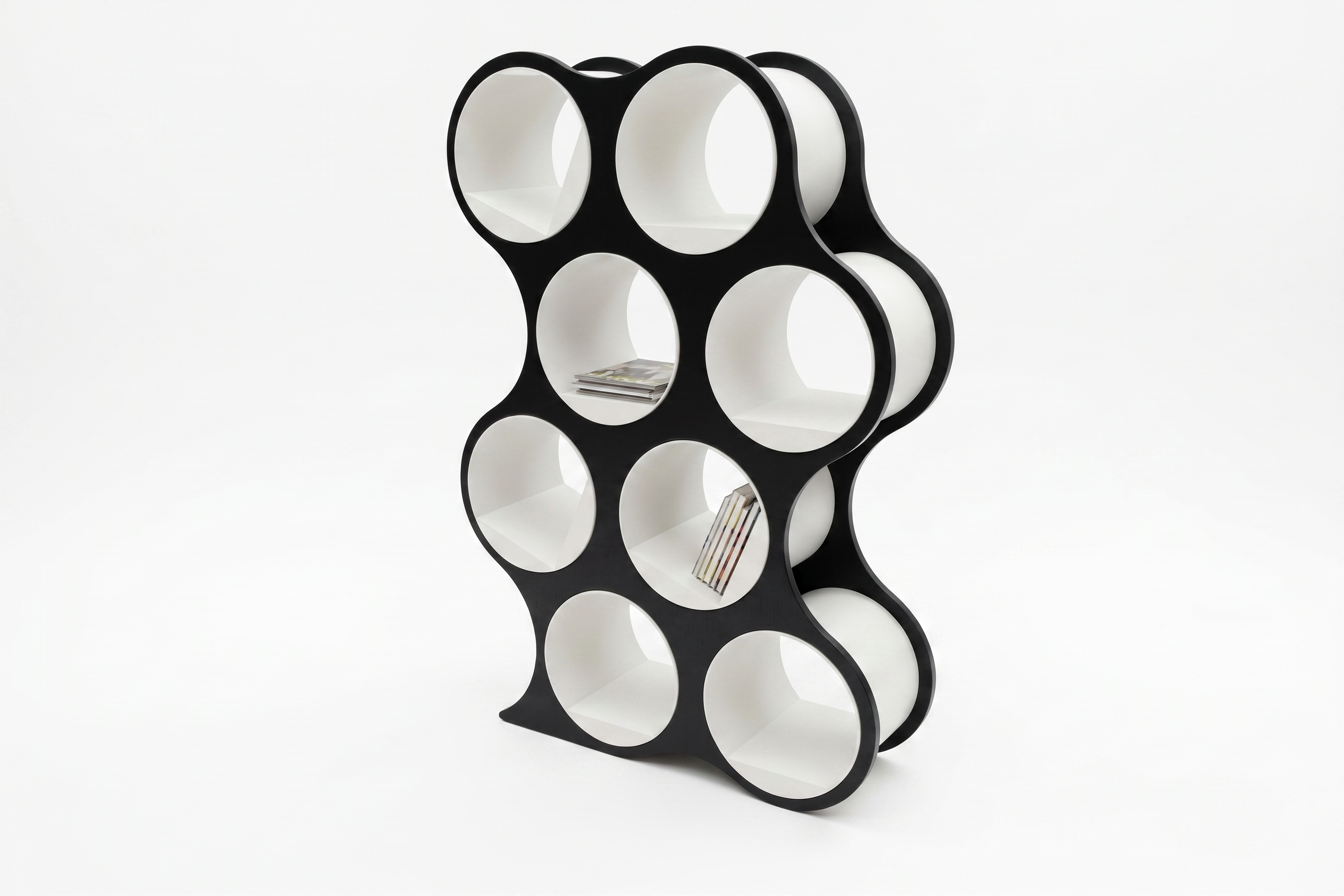 Bolla Eight-Shelf Bookcase in Black