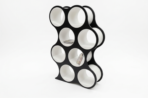 Bolla Eight-Shelf Bookcase in Black