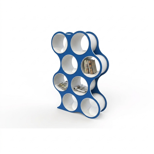 Bolla Eight-Shelf Bookcase in Arctic Blue