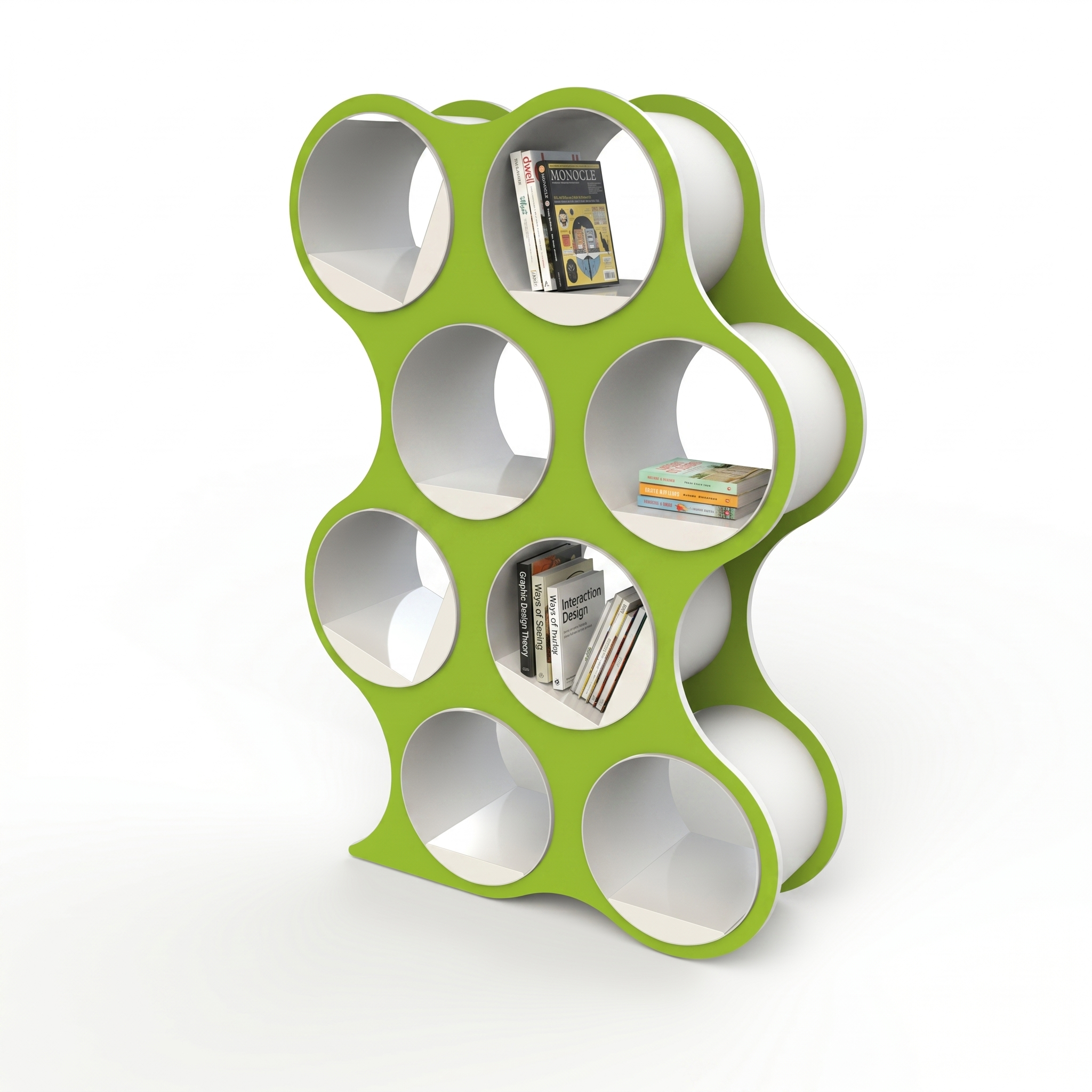 Bolla Eight-Shelf Bookcase in Scale Green