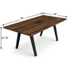 Tenure 8 ft Conference Table with Metal Legs dimensions 96 x 48 x 28 7/8 inches