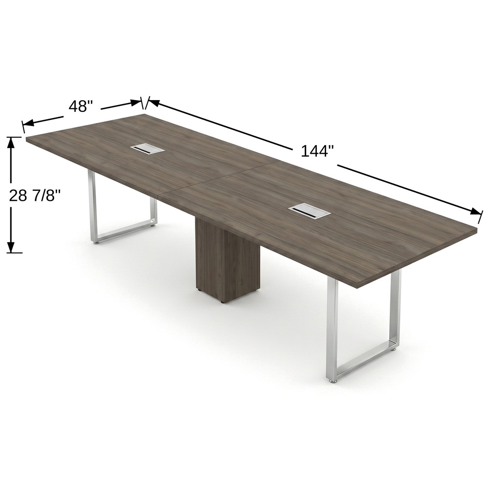 Tenure 12 ft Conference Table with Power dimensions 144 x 48 x 28 7/8 inches