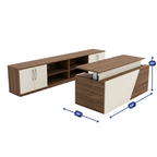 Overture Height-Adjustable Reception Desk dimension diagram, 84 by 36 by 29 inches