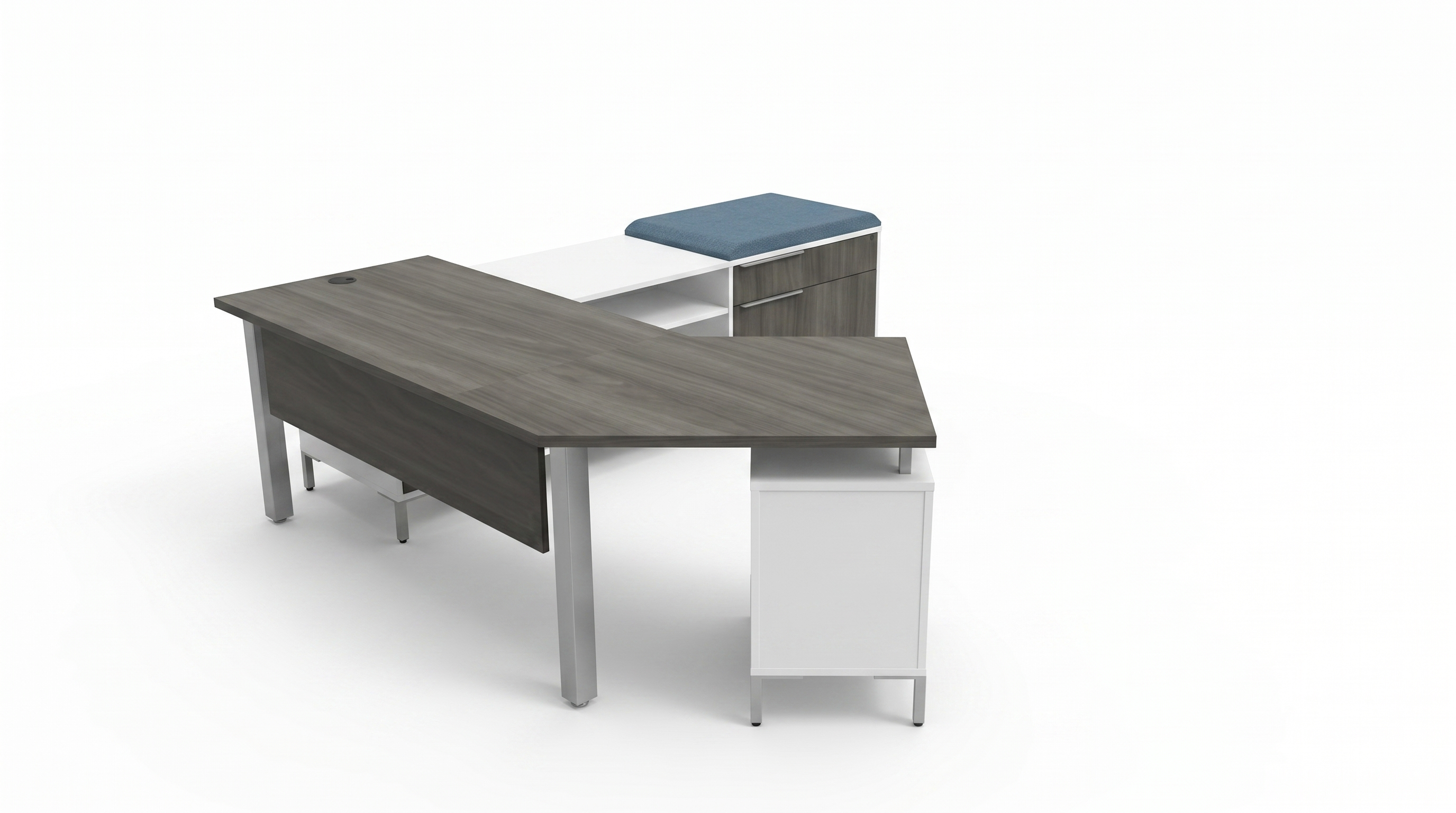 L shaped office workstation