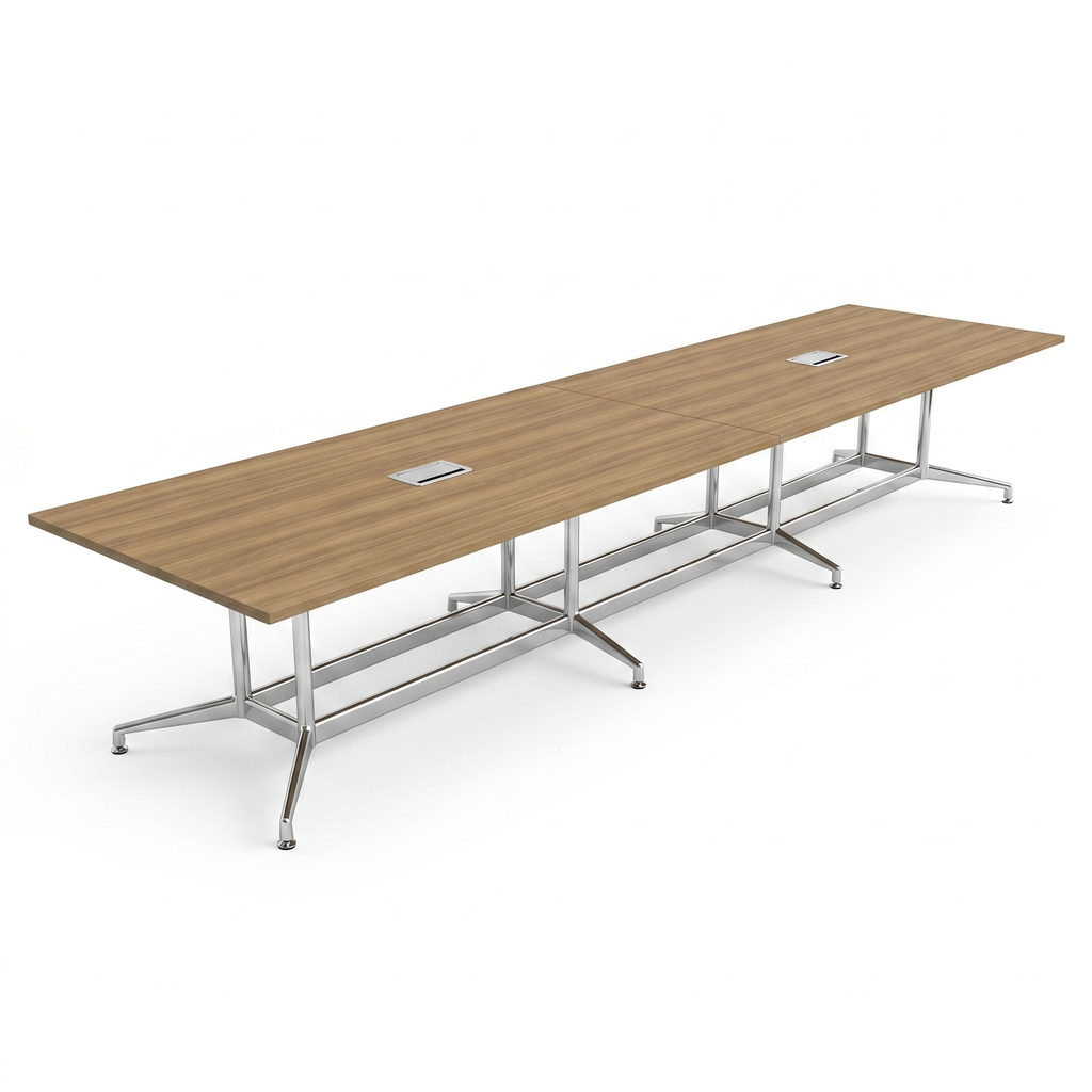 Large rectangular conference table