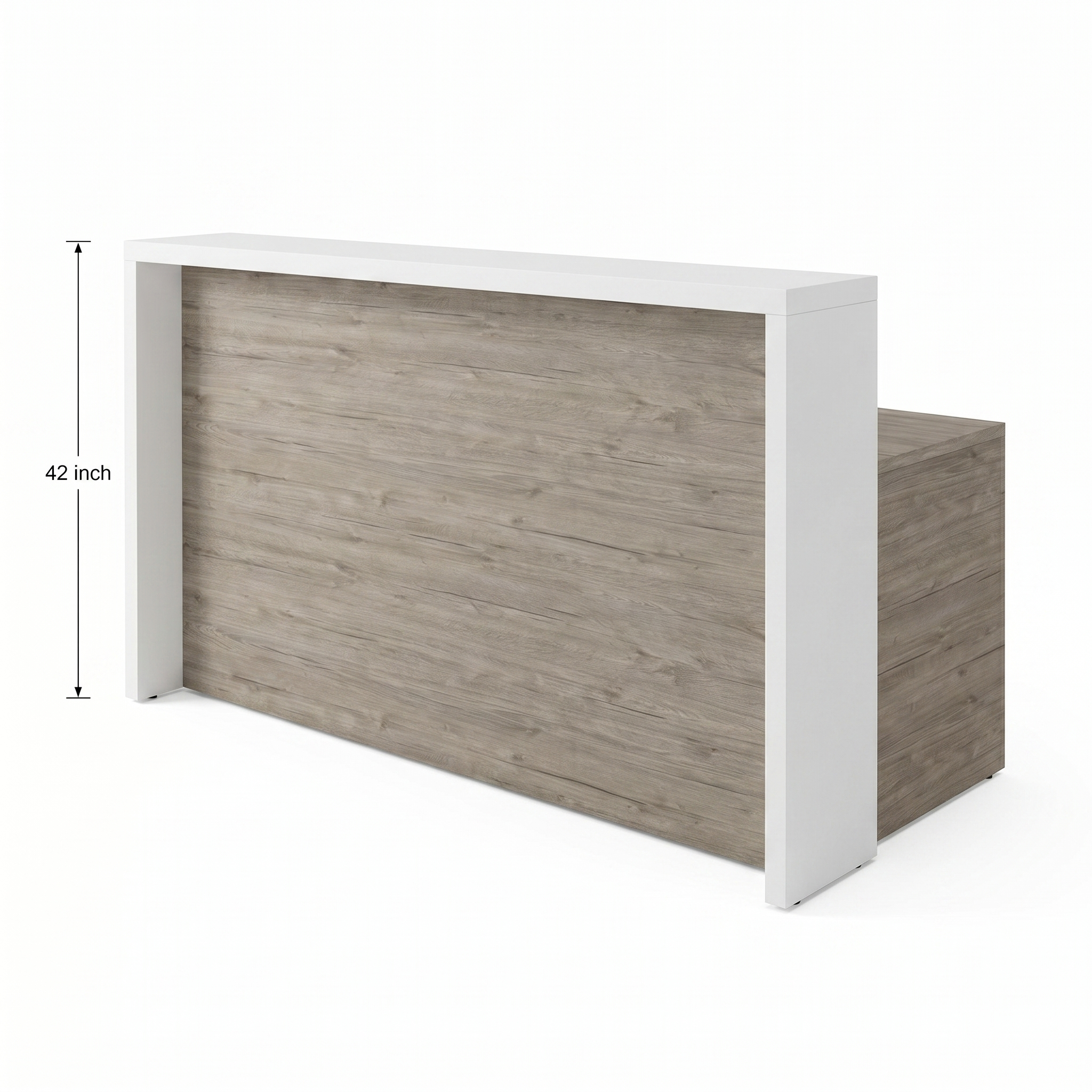 Reception desk with transaction counter