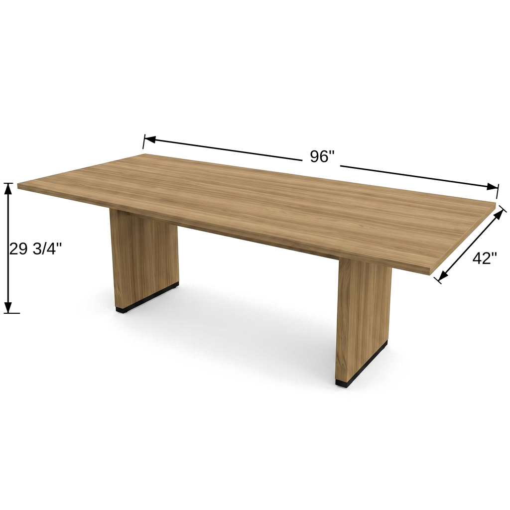 Tenure 8 ft Rectangular Meeting Table dimensions 96 x 42 x 29 3/4 inches