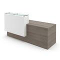 Straight reception desk with counter