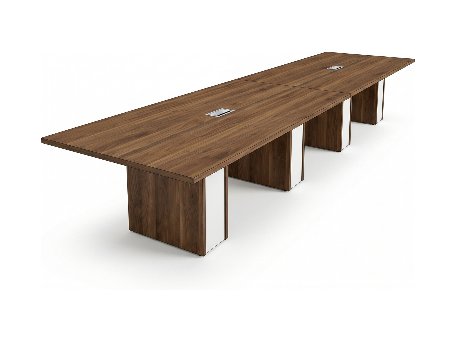 16 ft boardroom table with squared four-leg base