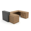 U shaped reception desk with counter