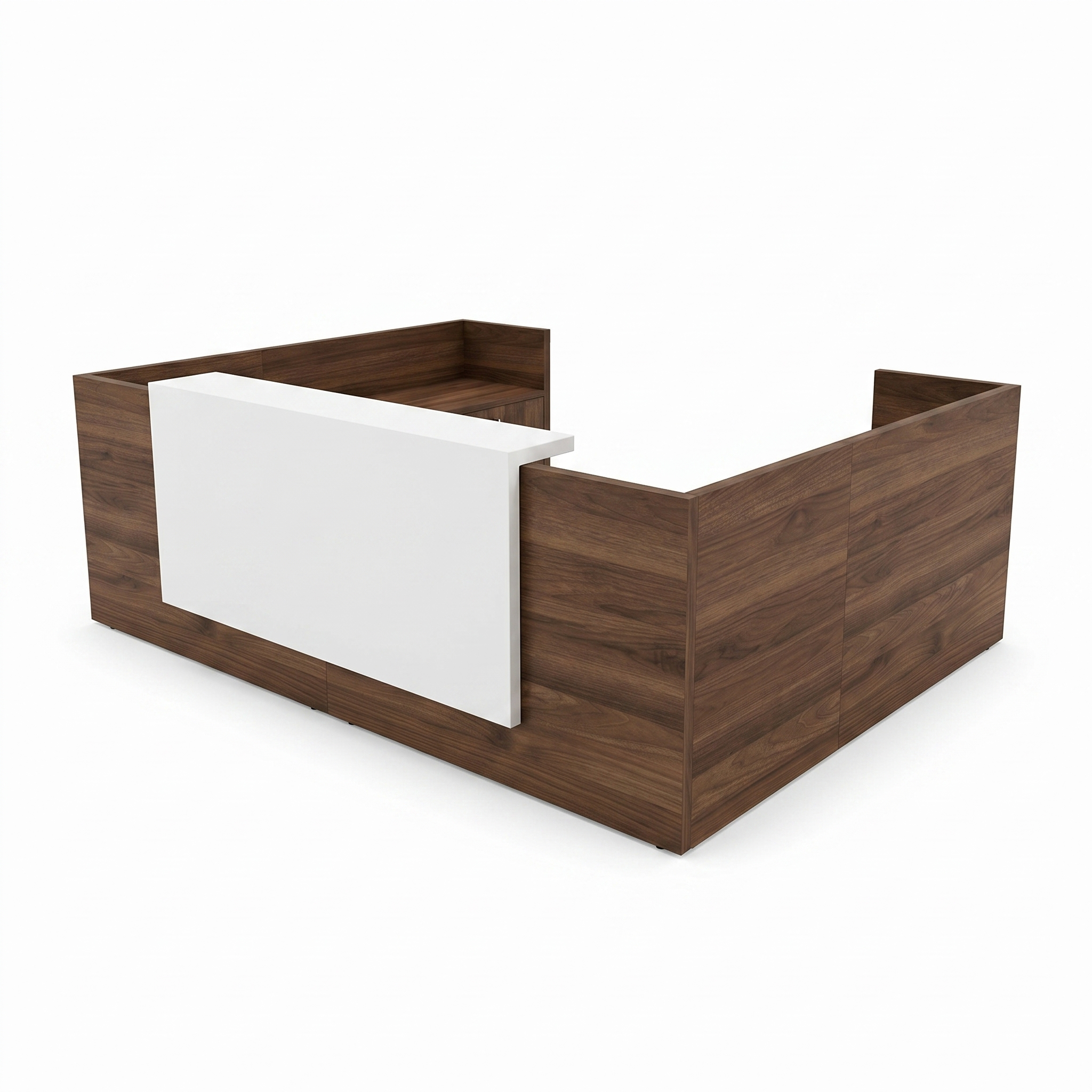 U shaped reception desk with drawers