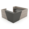 U shaped reception desk with storage