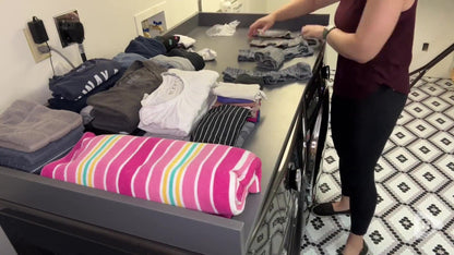 Video poster - mid-fold on WDCT in real laundry room